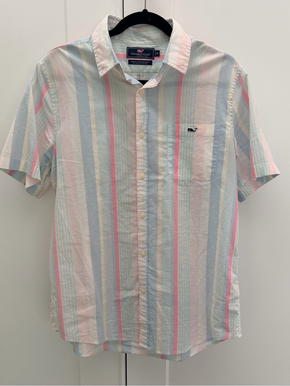 Vineyard Vines Pastel Multi-Stripe Short-Sleeve Button-Down Shirt